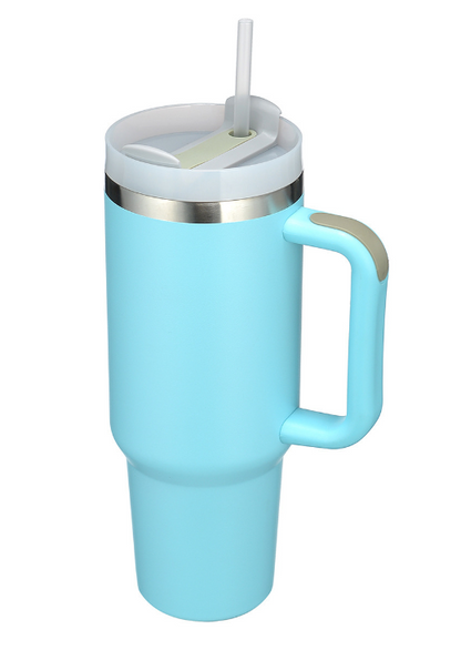 Stainless Steel 40oz Travel Mug with 2-in-1 Straw and Sip Lid