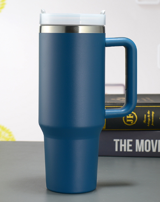 Stainless Steel 40oz Travel Mug with 2-in-1 Straw and Sip Lid