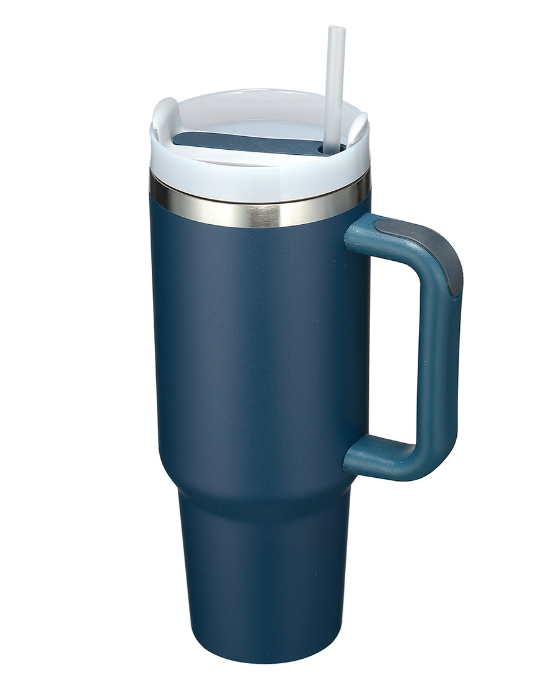 Stainless Steel 40oz Travel Mug with 2-in-1 Straw and Sip Lid