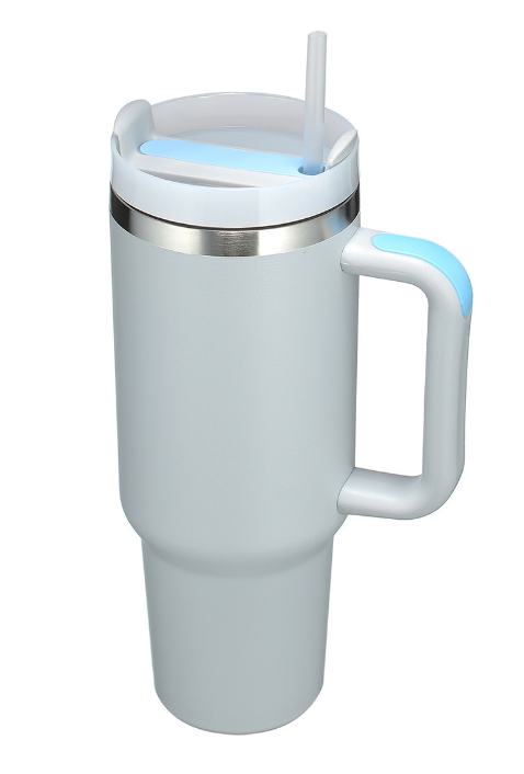 Stainless Steel 40oz Travel Mug with 2-in-1 Straw and Sip Lid