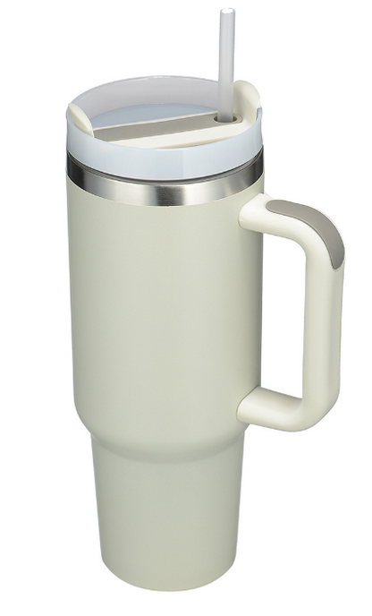 Stainless Steel 40oz Travel Mug with 2-in-1 Straw and Sip Lid