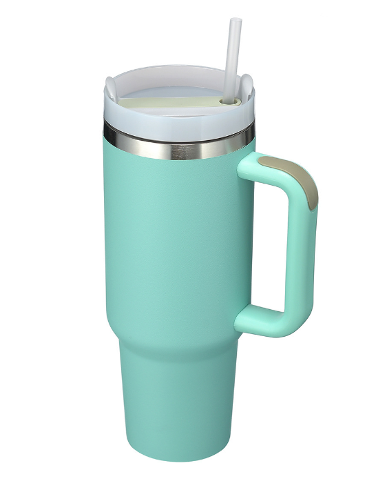 Stainless Steel 40oz Travel Mug with 2-in-1 Straw and Sip Lid