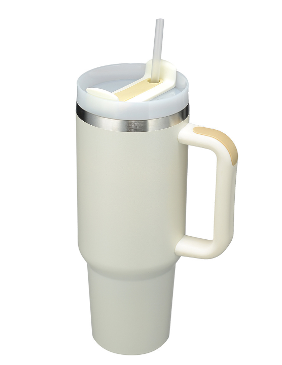 Stainless Steel 40oz Travel Mug with 2-in-1 Straw and Sip Lid