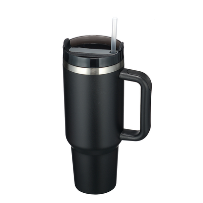 Stainless Steel 40oz Travel Mug with 2-in-1 Straw and Sip Lid